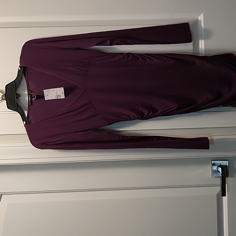 Ruched V beck minidress Large NWT - Picture 2 of 7